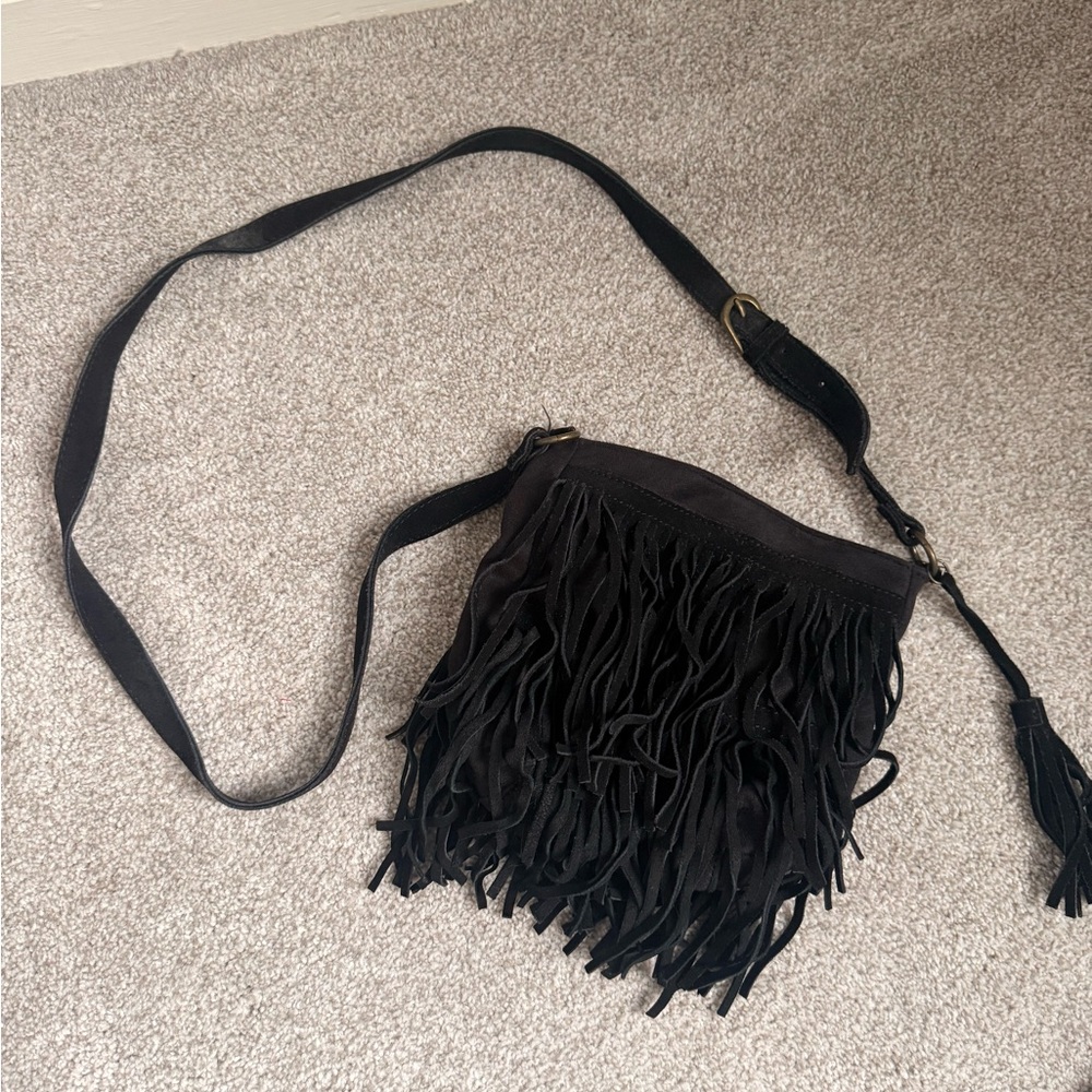 Black Fringe Mossimo Crossbody Bag